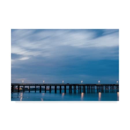 Chris Moyer 'Pier Blue Sky' Canvas Art,12x19